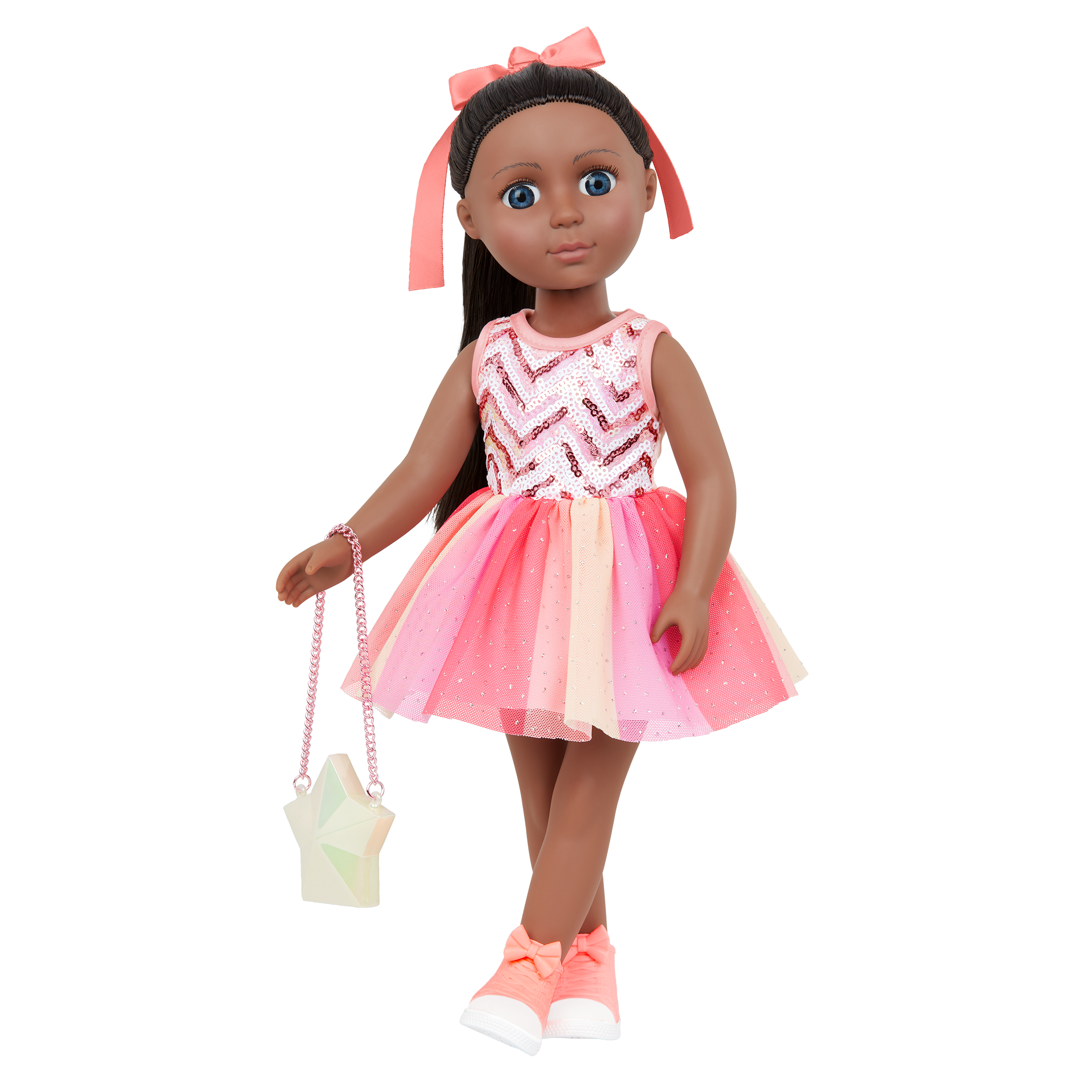 sequined party dress for dolls