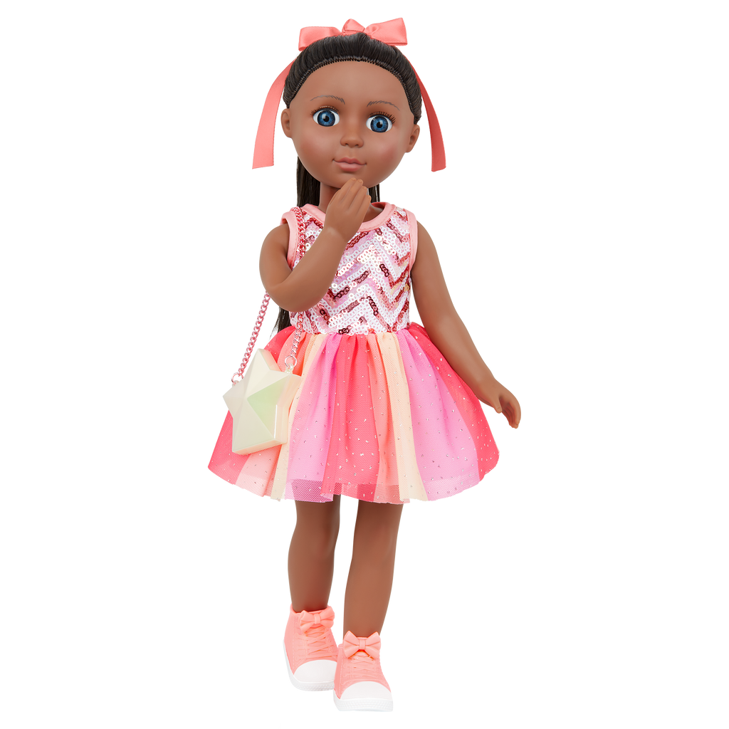 sequined party dress for dolls