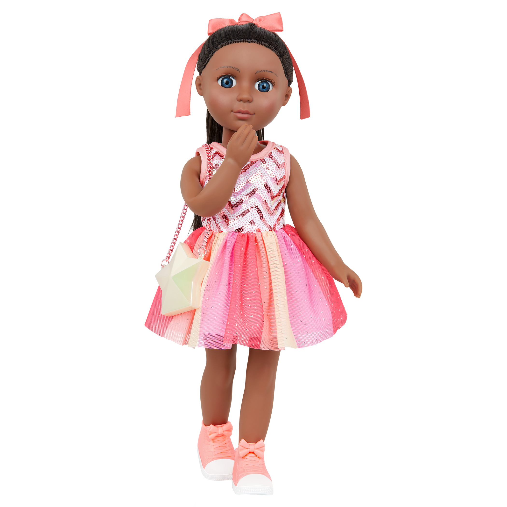 sequined party dress for dolls