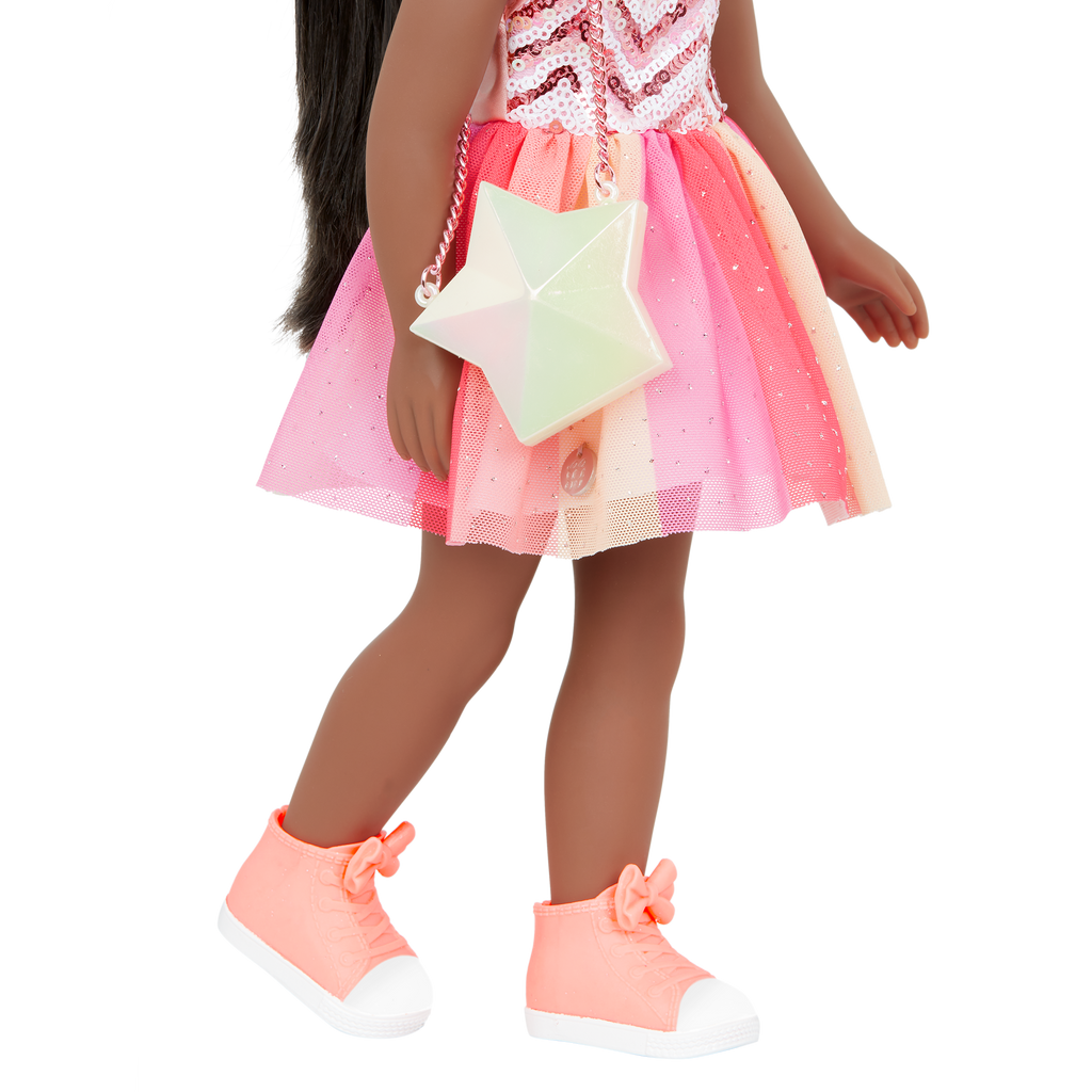 sequined party dress for dolls