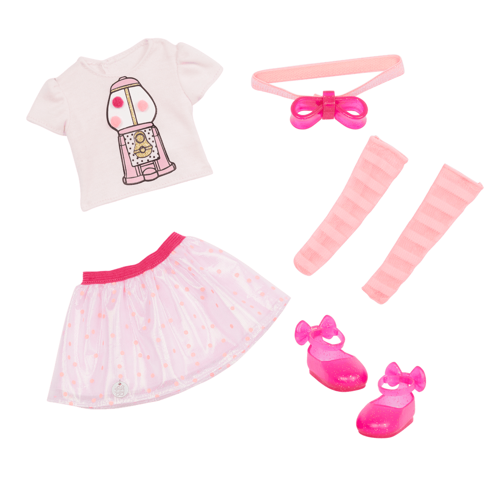 Glitter Girls Outfit for 14-inch Dolls A Pop of Pink
