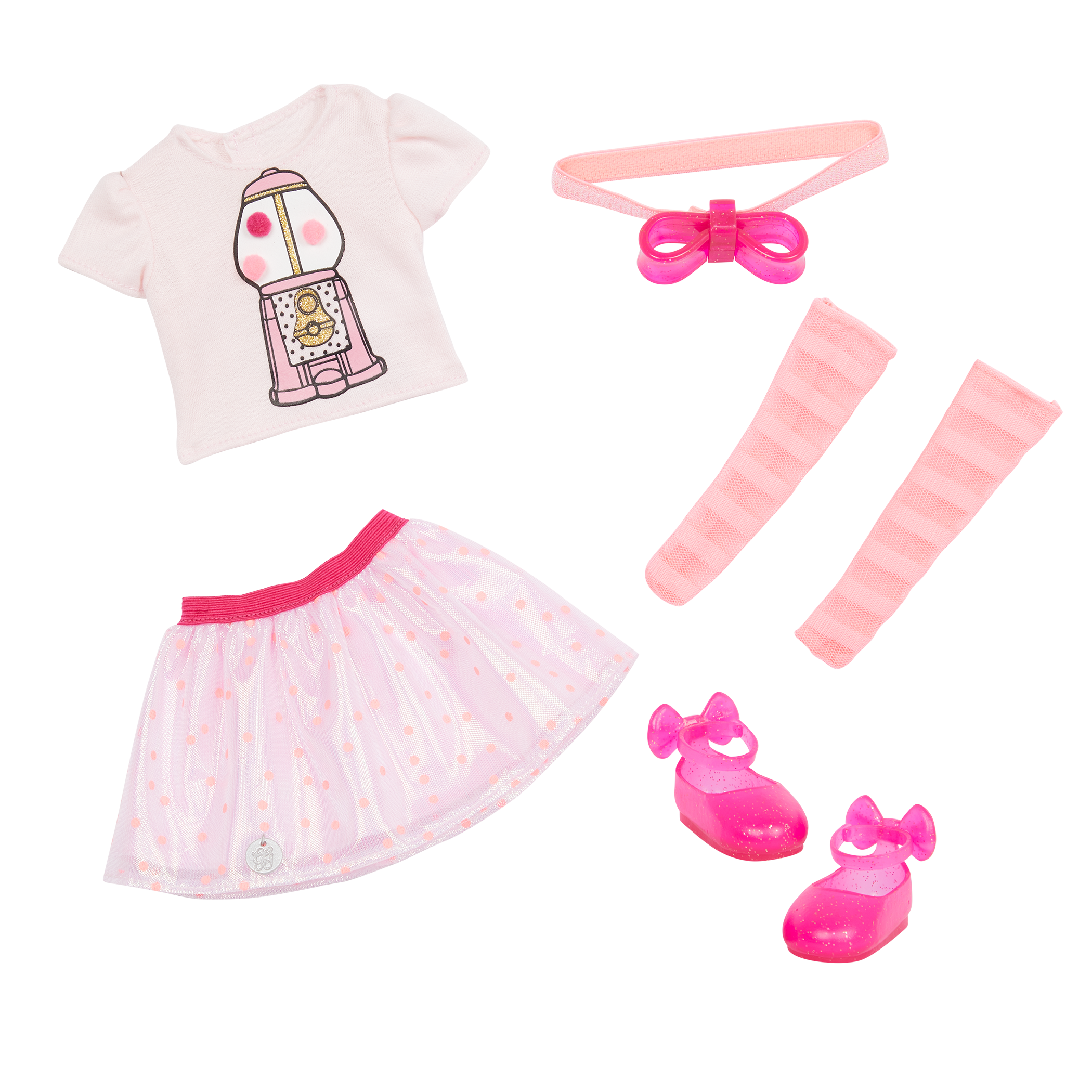 Glitter Girls Outfit for 14-inch Dolls A Pop of Pink