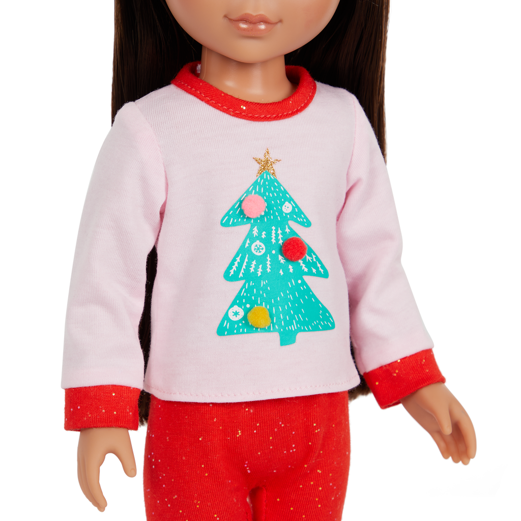 Holiday Christmas doll outfit pajamas