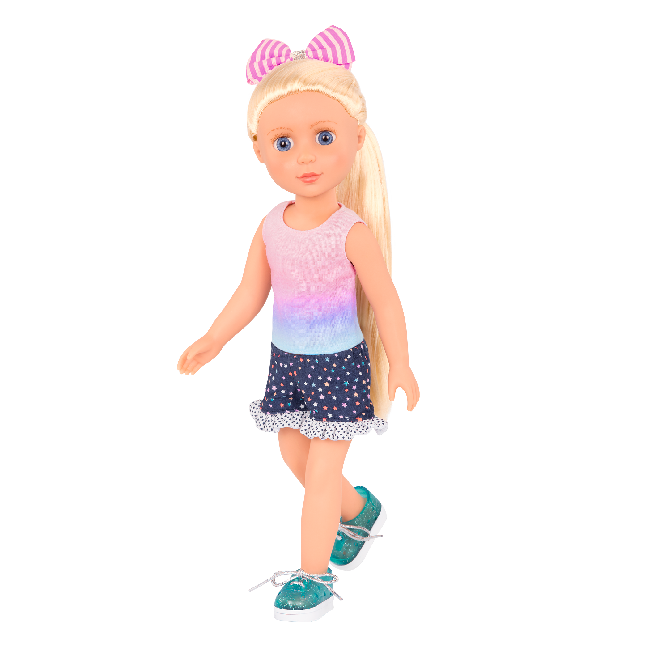 Doll outfit top shorts and shoes