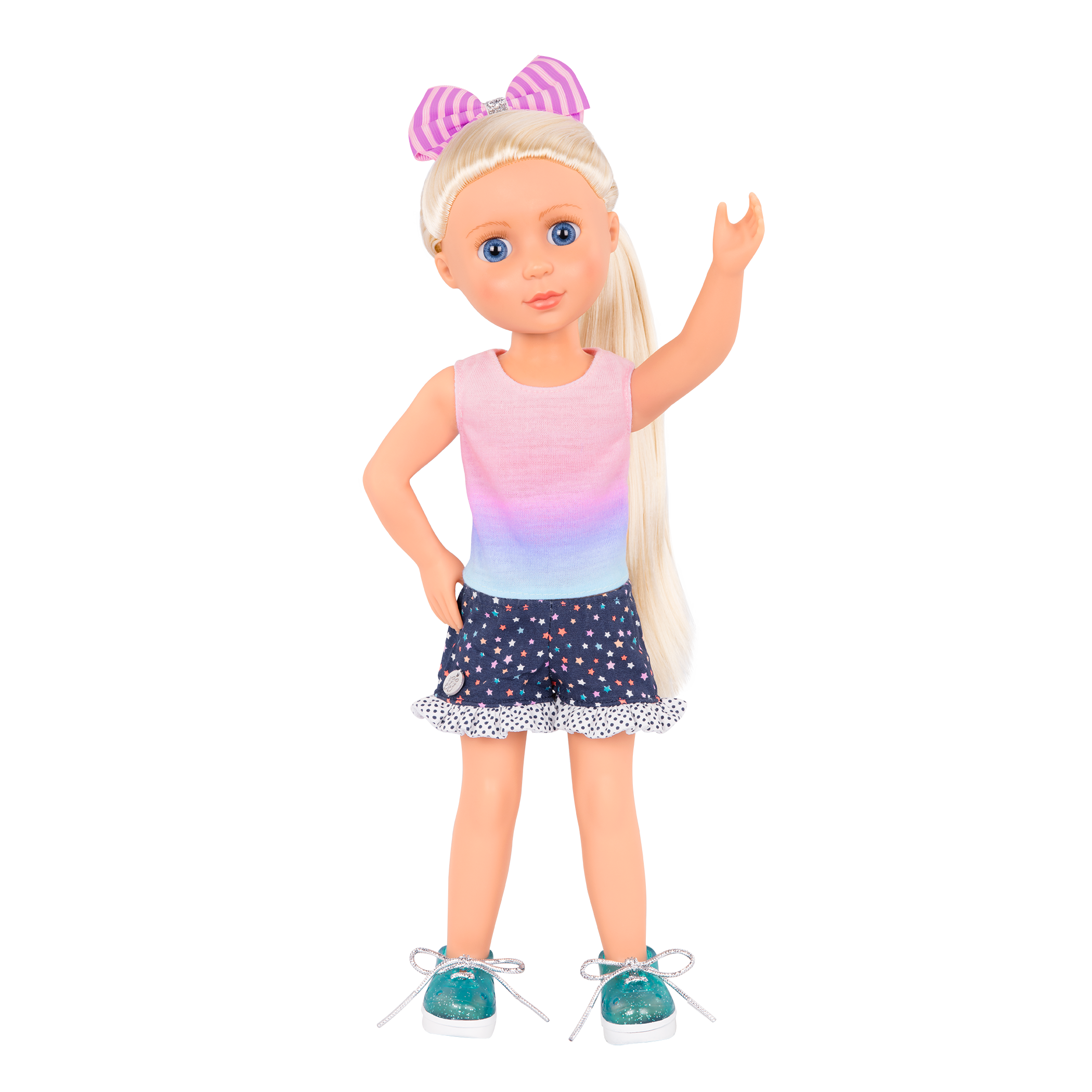 Doll outfit top shorts and shoes