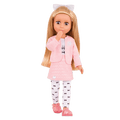 14-inch posable doll blonde hair and green eyes