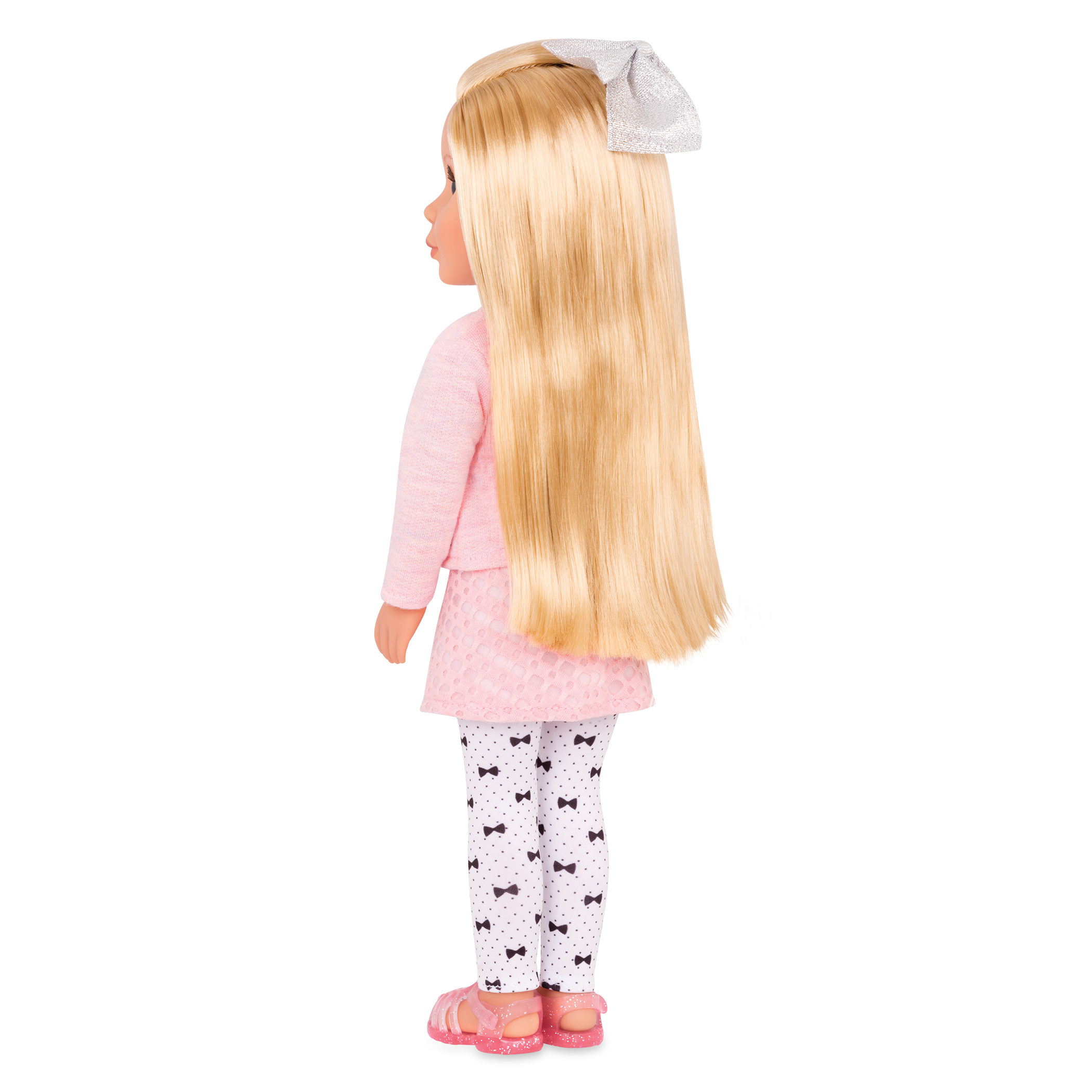 14-inch posable doll blonde hair and green eyes