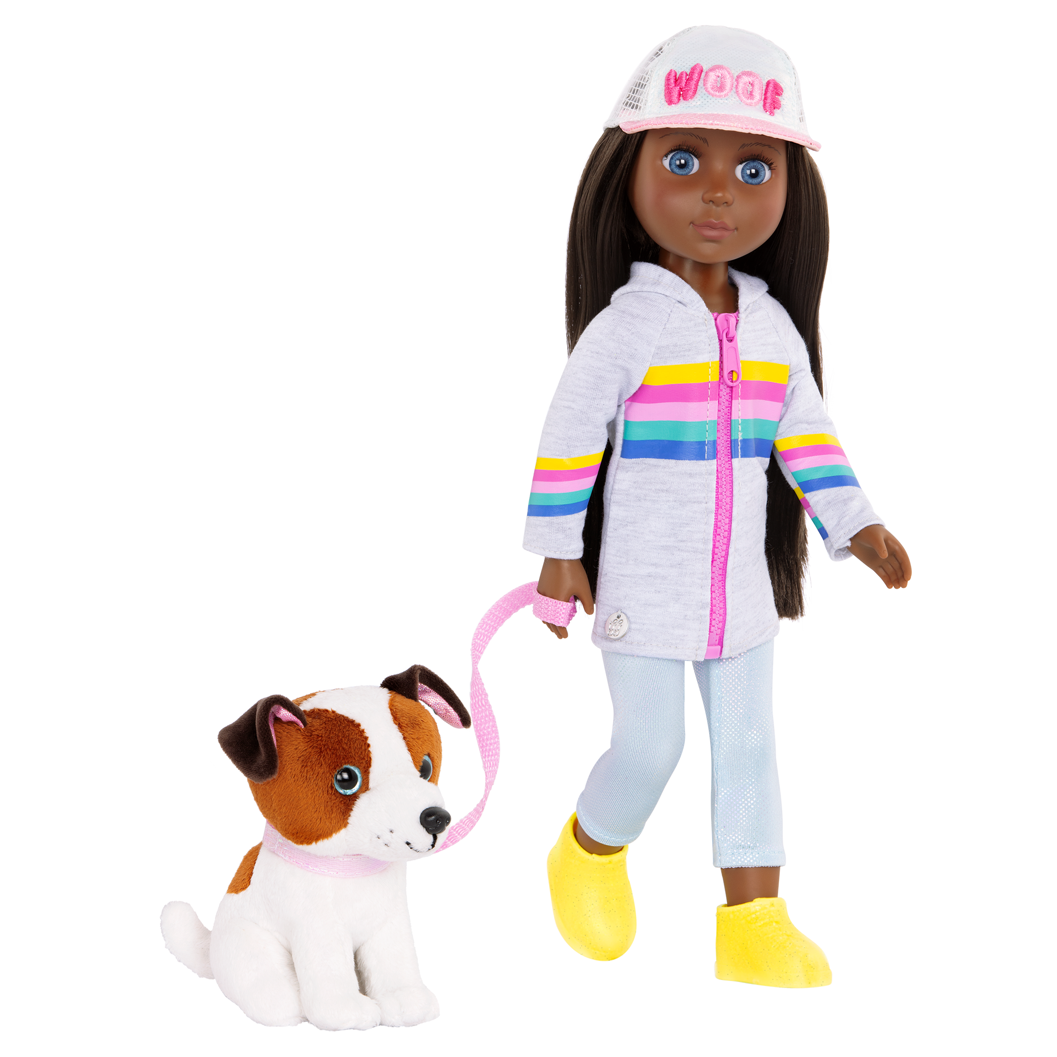 14-inch posable doll walking Shiba Inu dog plushie