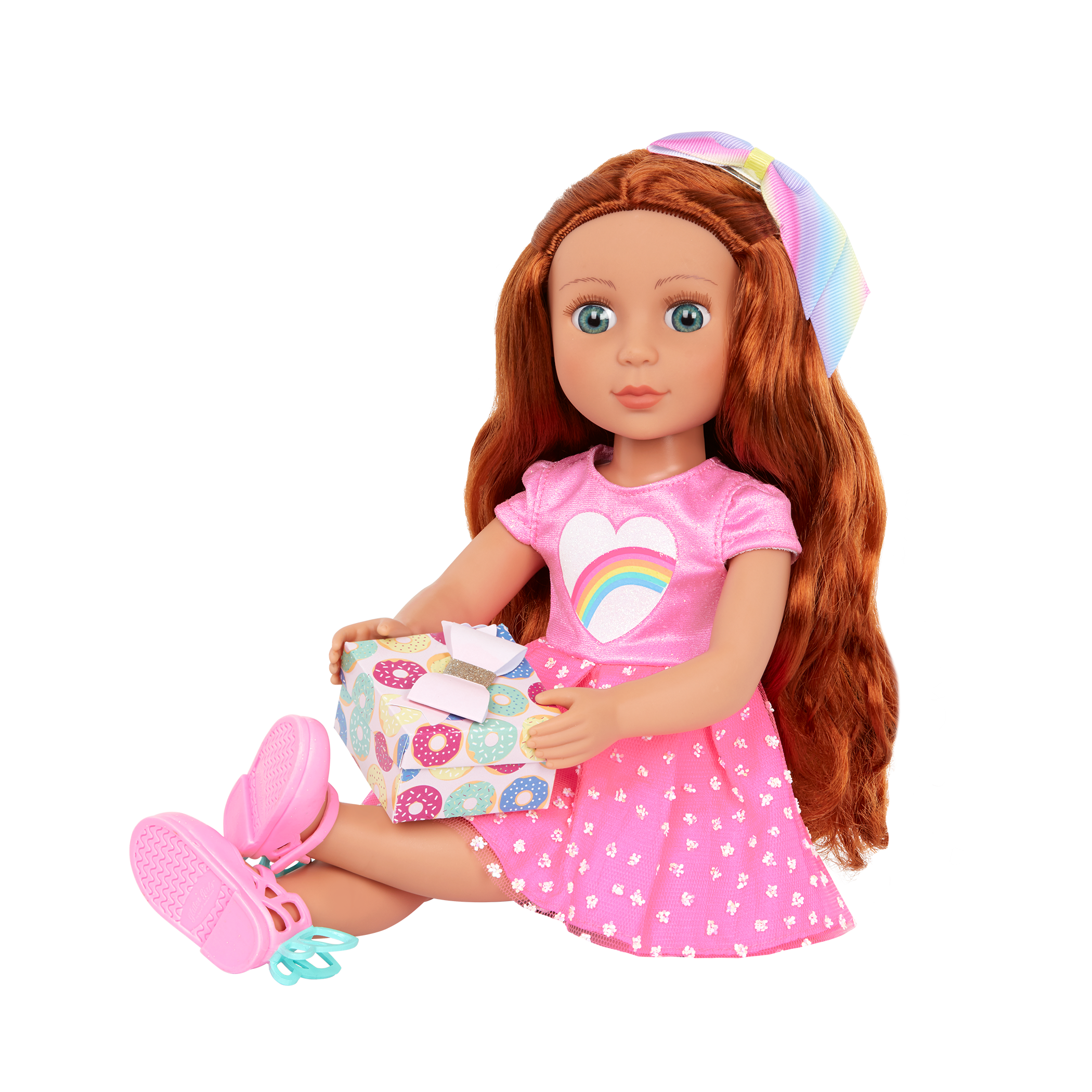 Glitter Girls Cicely 14-inch Birthday Doll with Heart-Shaped Balloon & Party Hat