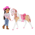 14-inch doll with patchy horse
