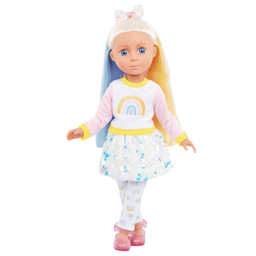 14-inch doll Laica with blonde and blue hair