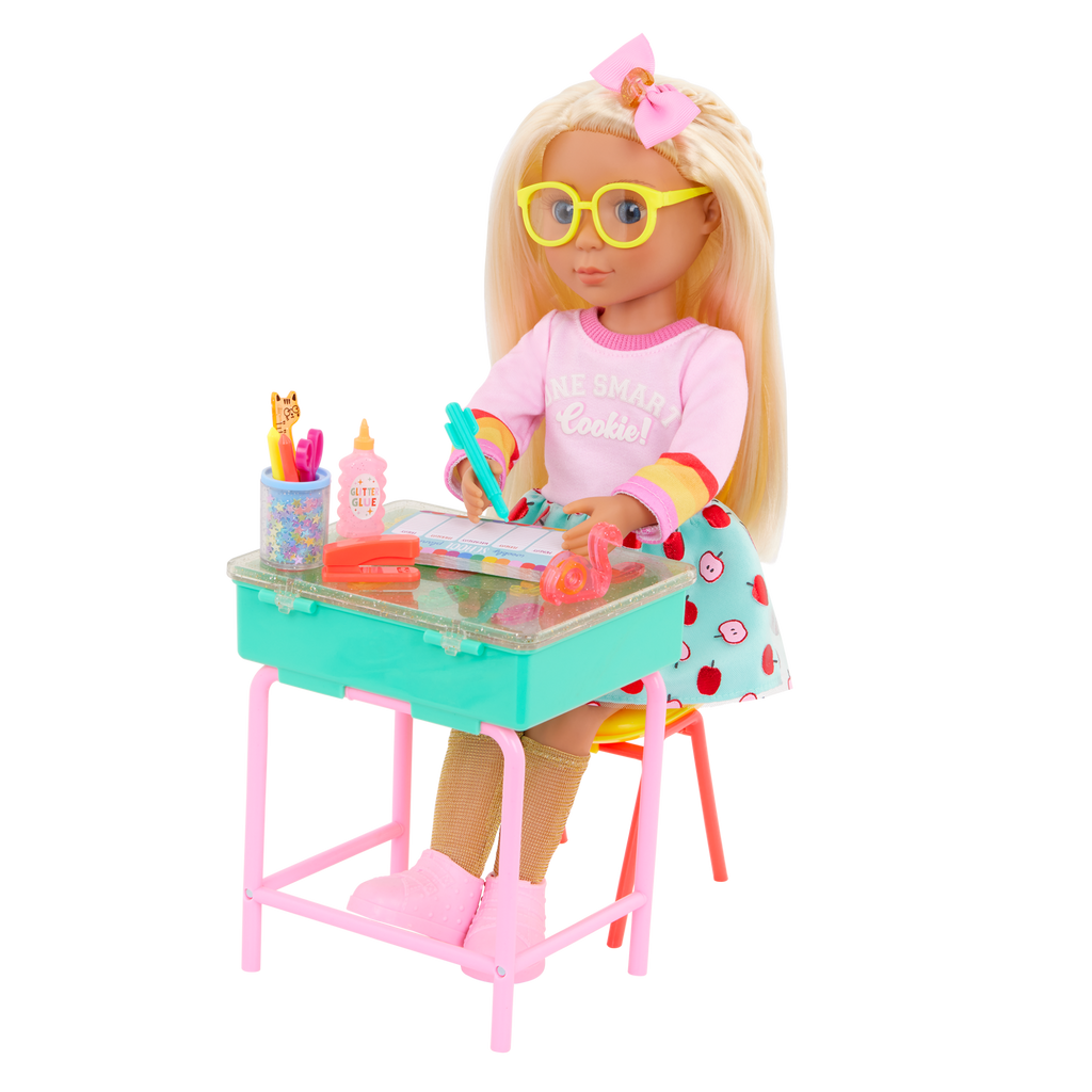 Mallory & School Desk Playset - Glitter Girls