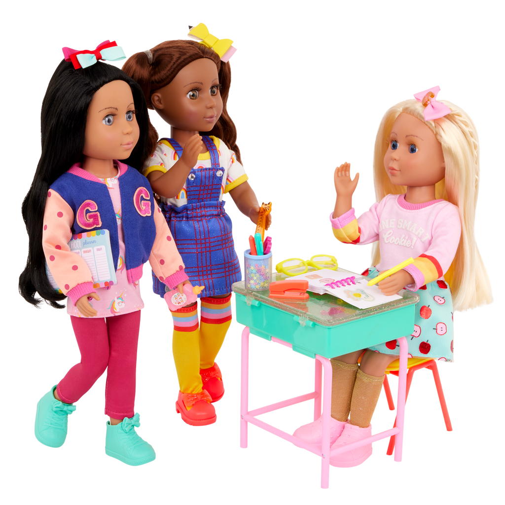 Mallory & School Desk Playset - Glitter Girls