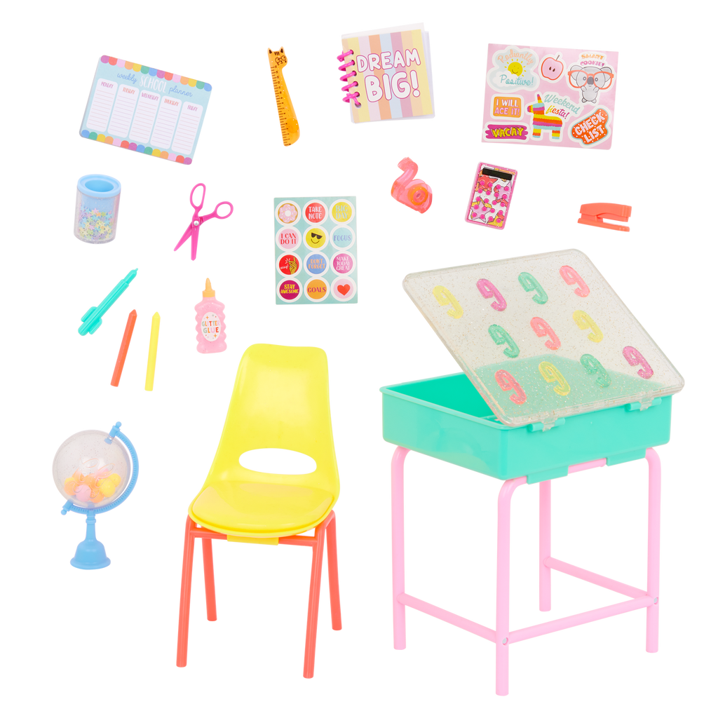 Mallory & School Desk Playset - Glitter Girls