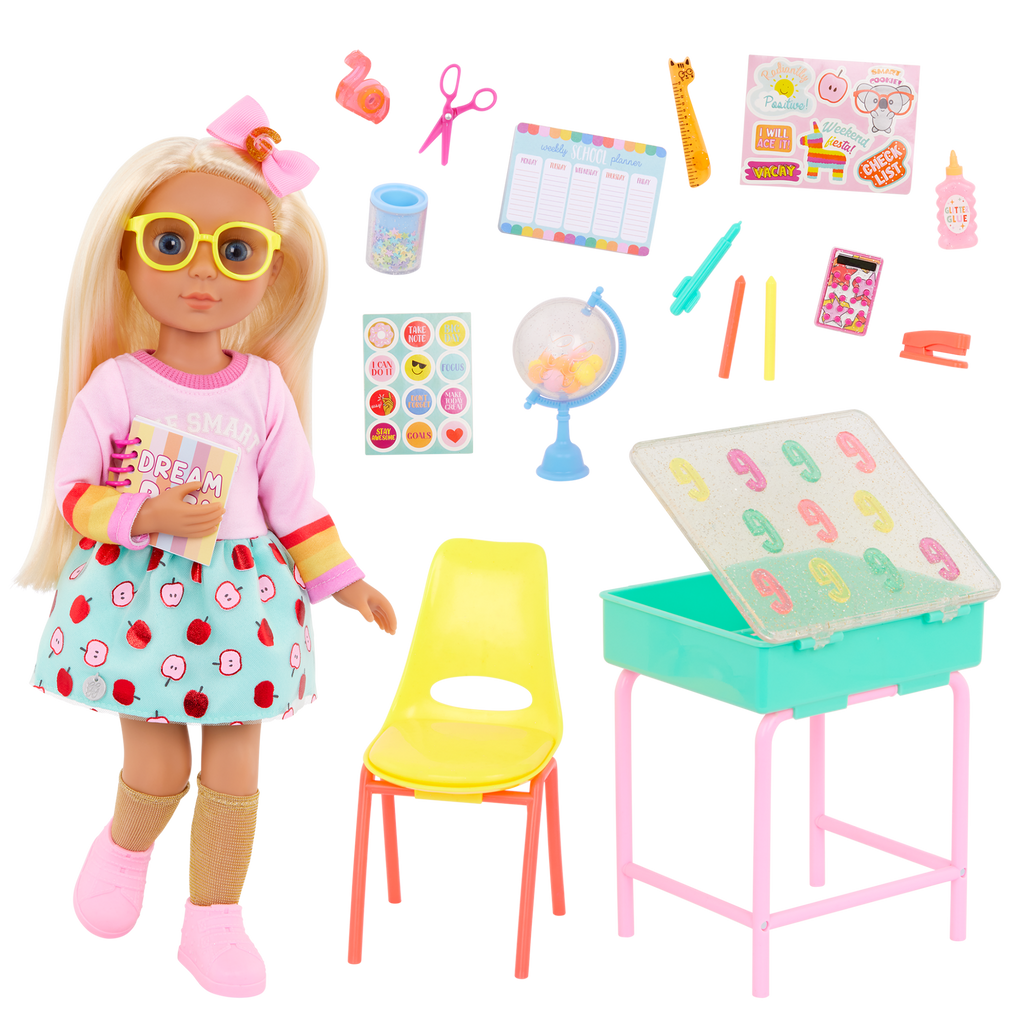 Mallory & School Desk Playset - Glitter Girls