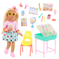 Mallory & School Desk Playset - Glitter Girls