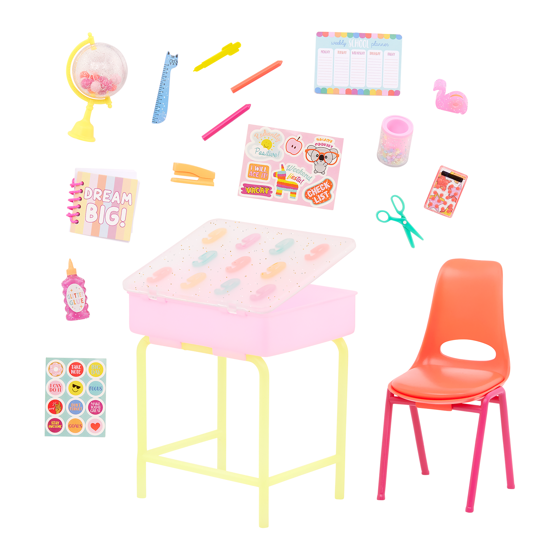 Glitter Girls Alessa and School Desk Set