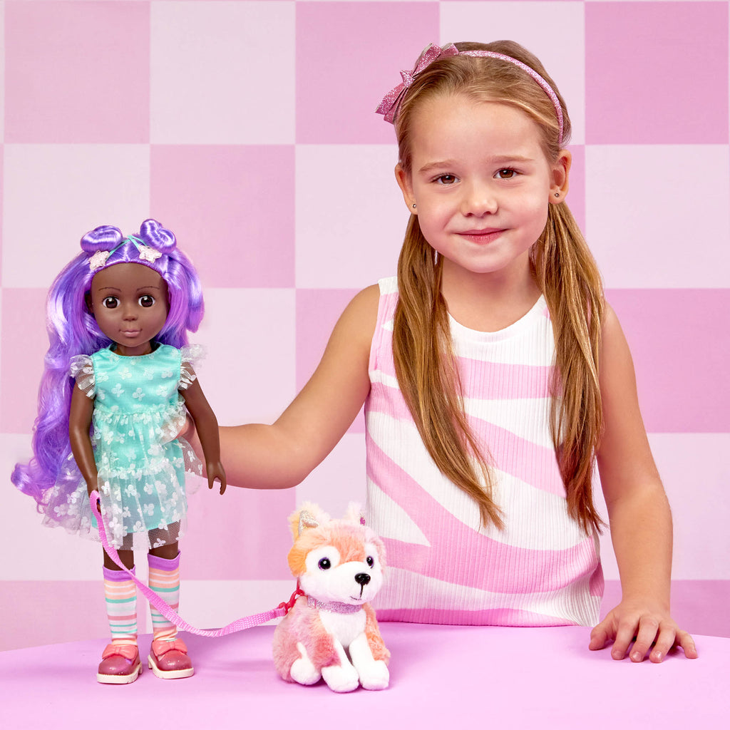 Glitter Girls Neve & Candy 14-inch Doll and Plush Pup Set