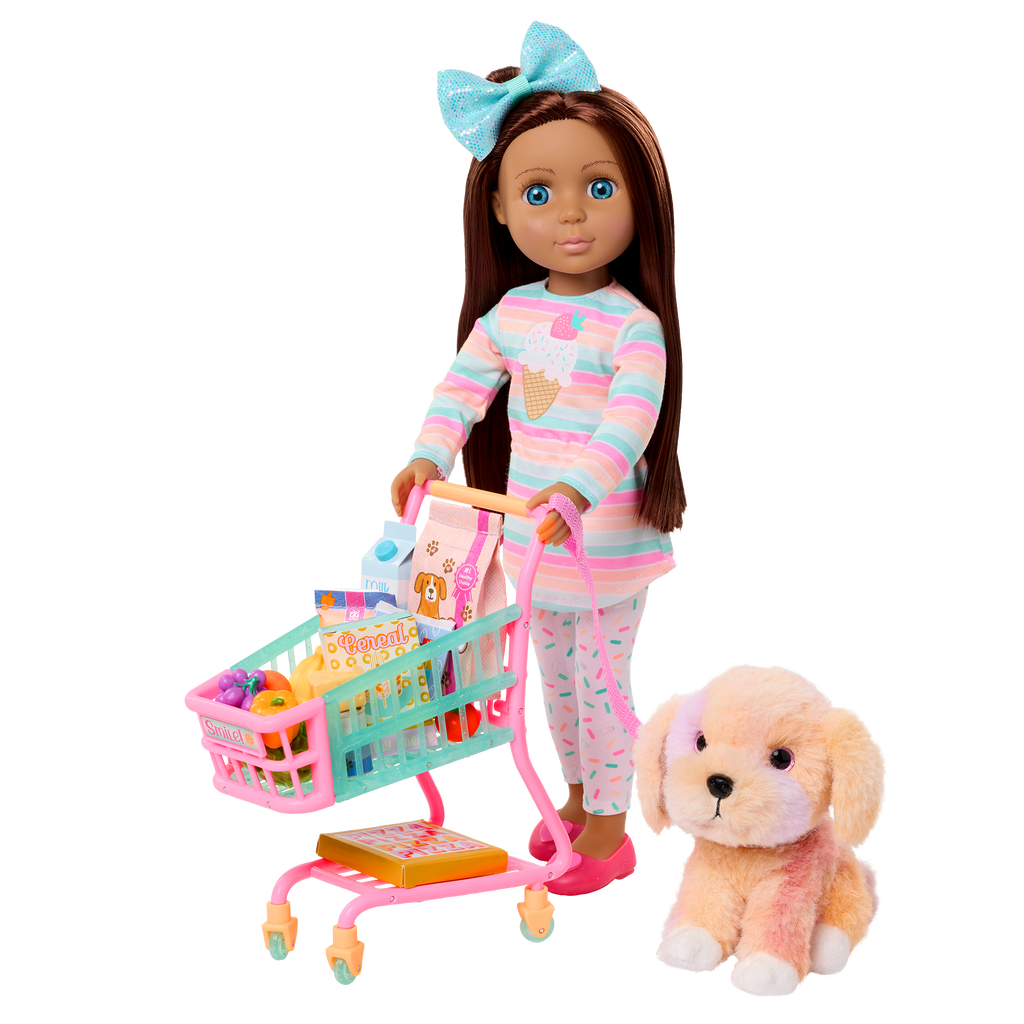 Emmie, Biscuit & Shopping Cart Playset