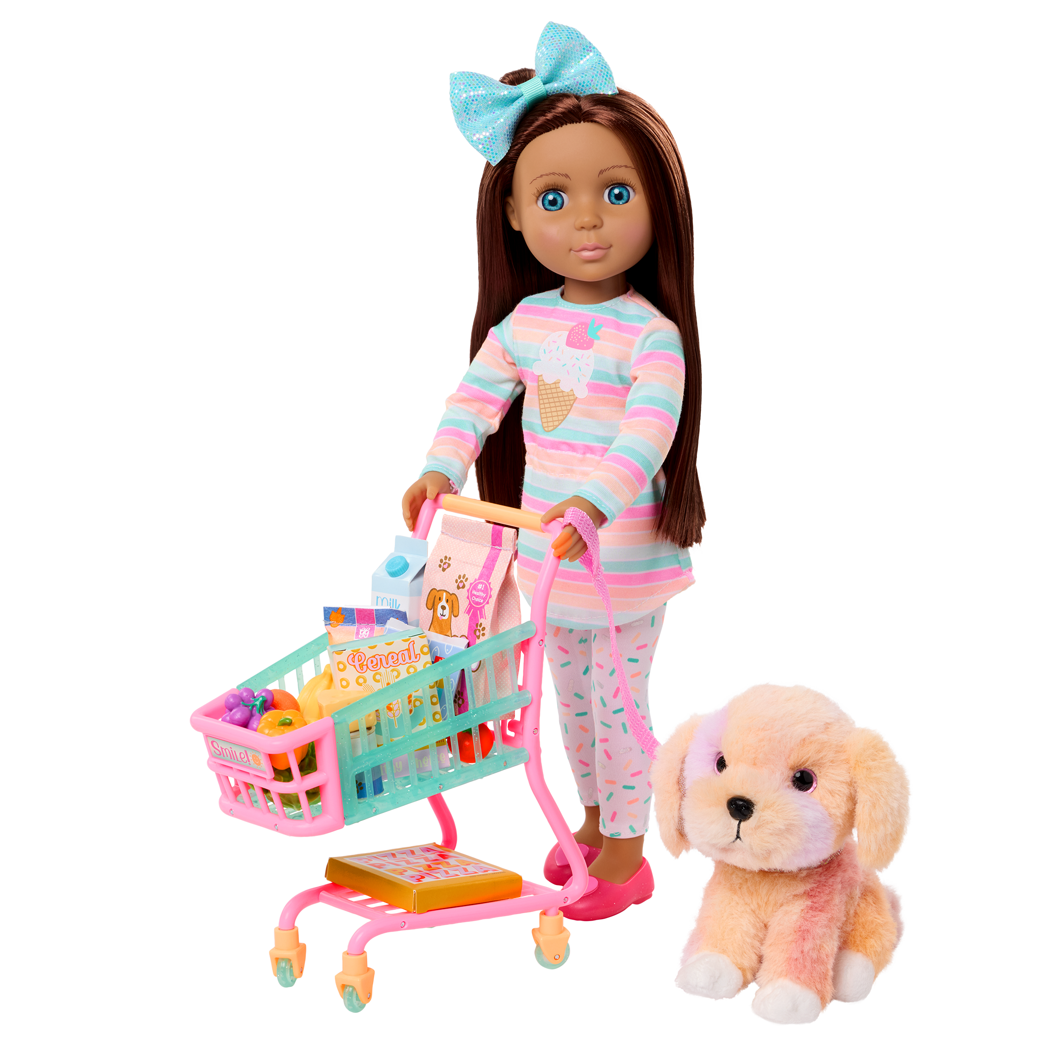 Emmie, Biscuit & Shopping Cart Playset