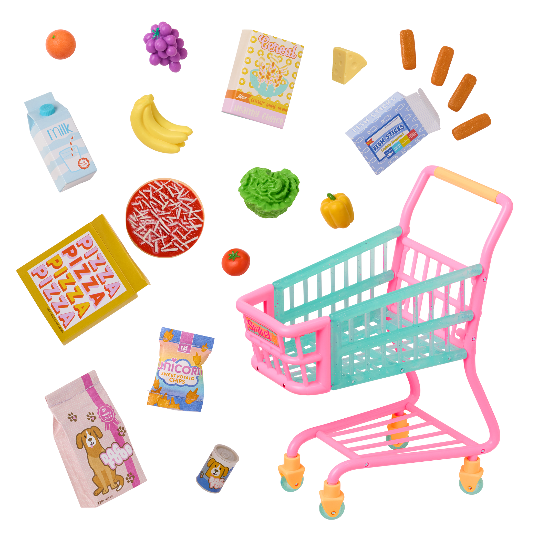 Emmie, Biscuit & Shopping Cart Playset