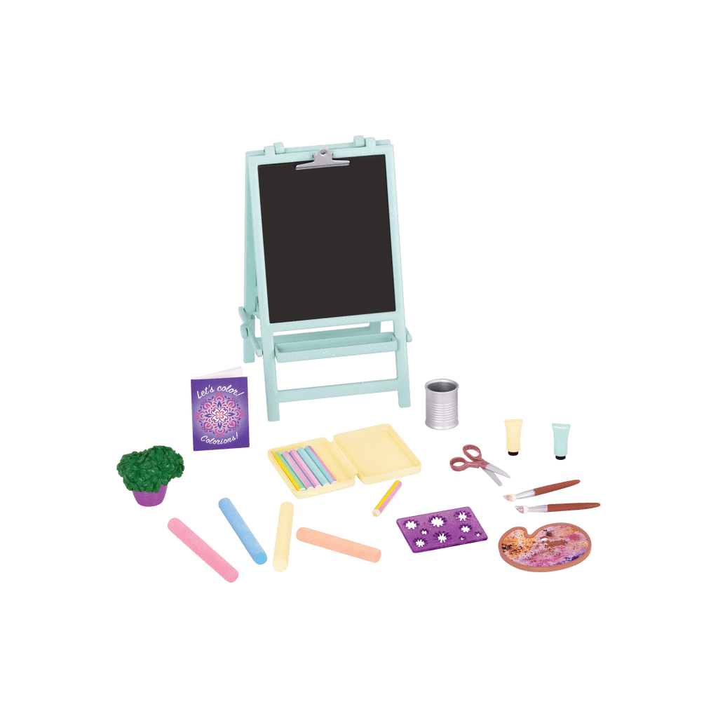 Art kit for 14-inch doll