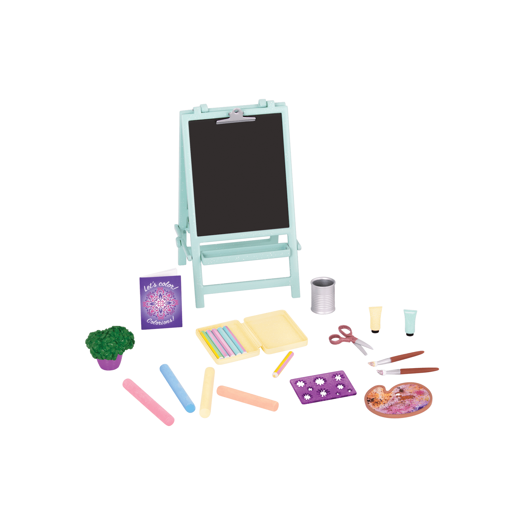 Art kit for 14-inch doll