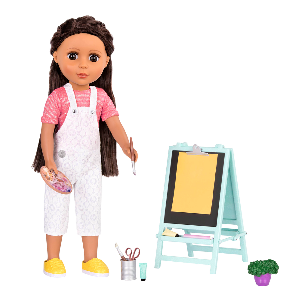 Art kit for 14-inch doll
