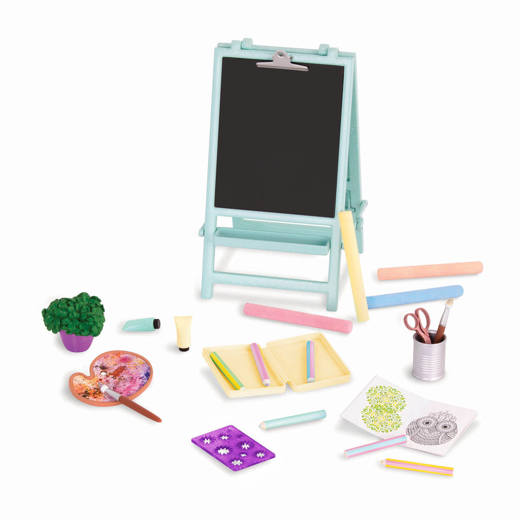Art kit for 14-inch doll