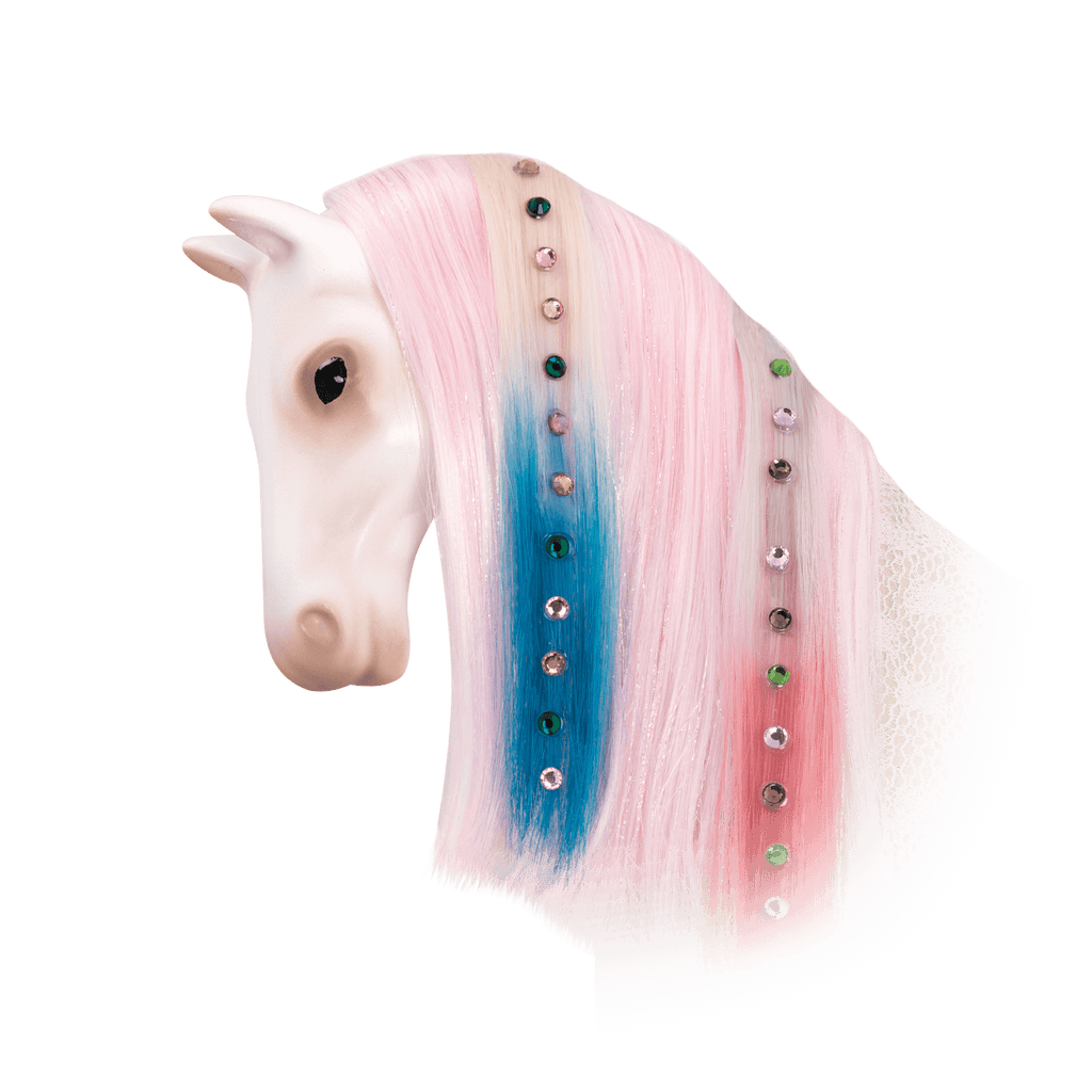 14-inch doll grooming horse with accessories