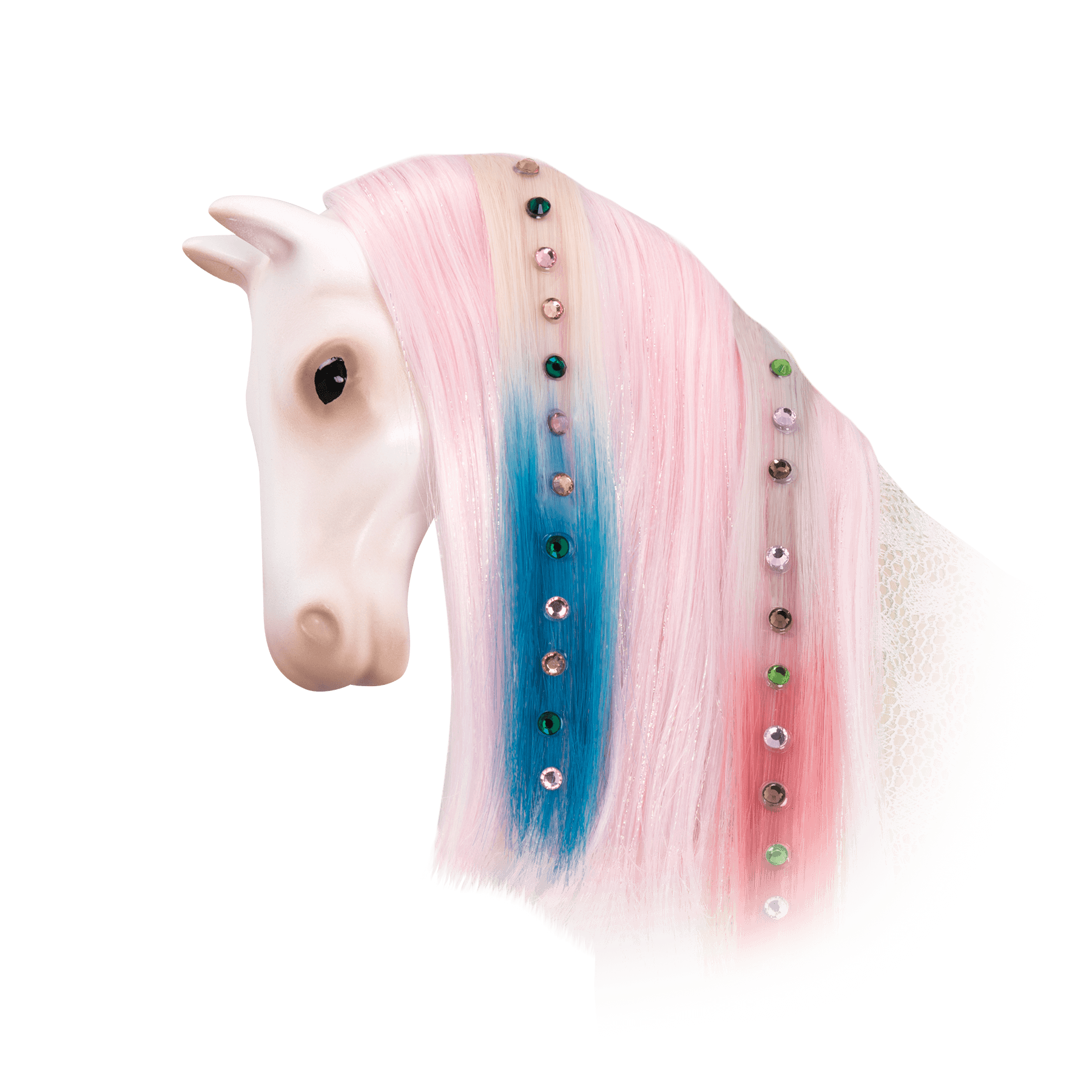 14-inch doll grooming horse with accessories