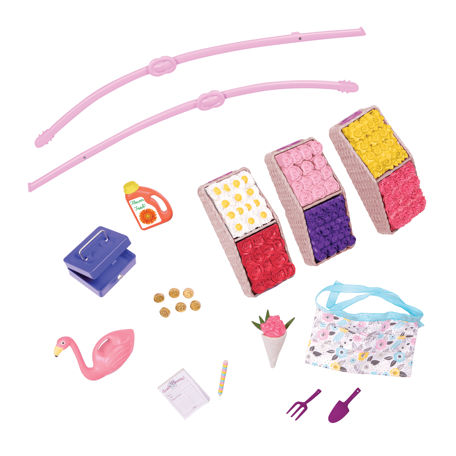 14-inch doll with flower carriage