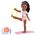 14-inch doll using gymnastic playset