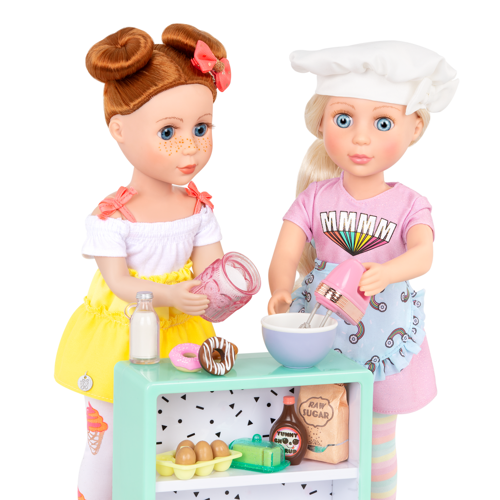 14-inch doll baking donuts