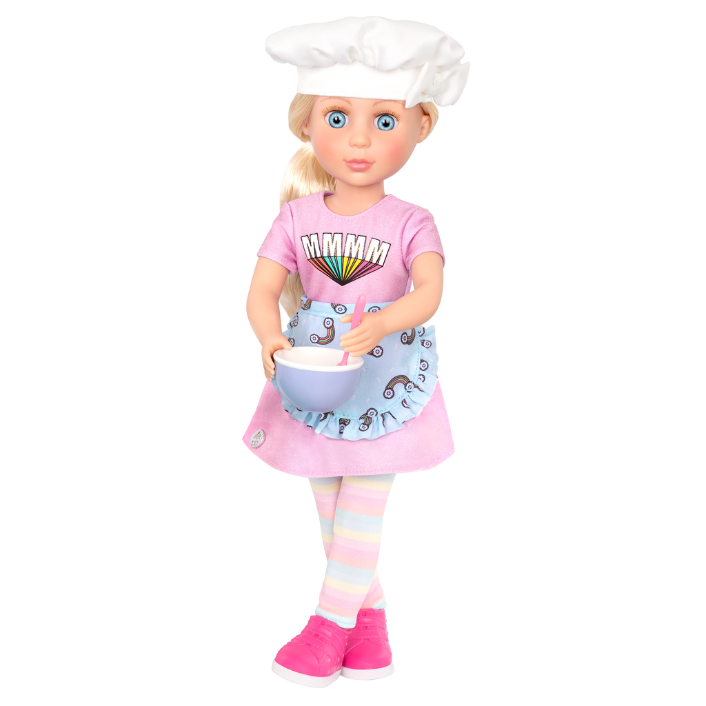 14-inch doll baking donuts