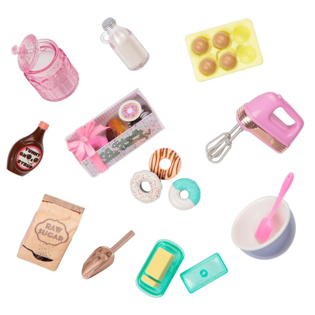 14-inch doll baking donuts