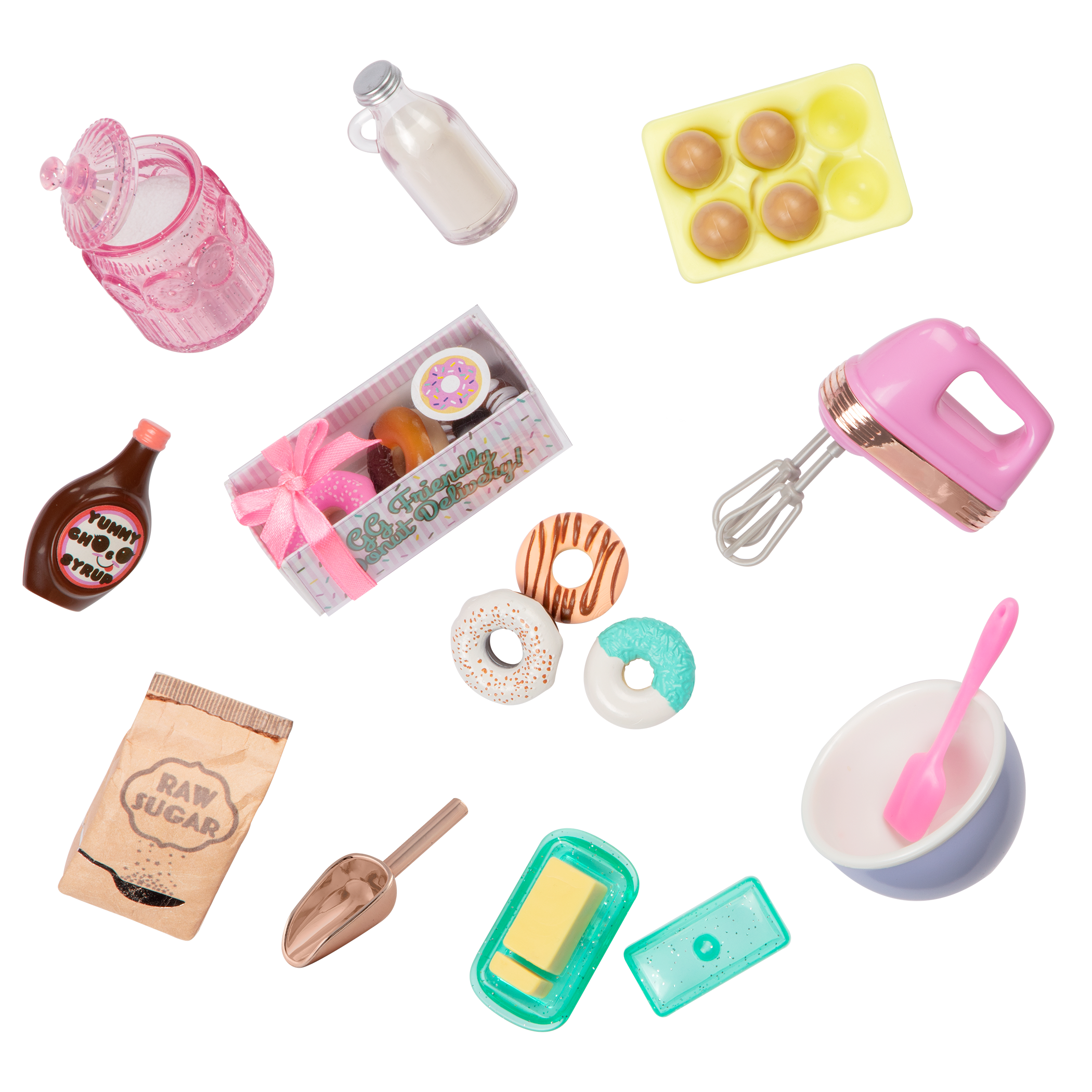 14-inch doll baking donuts