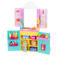 Drive-thru restaurant playset with toy food