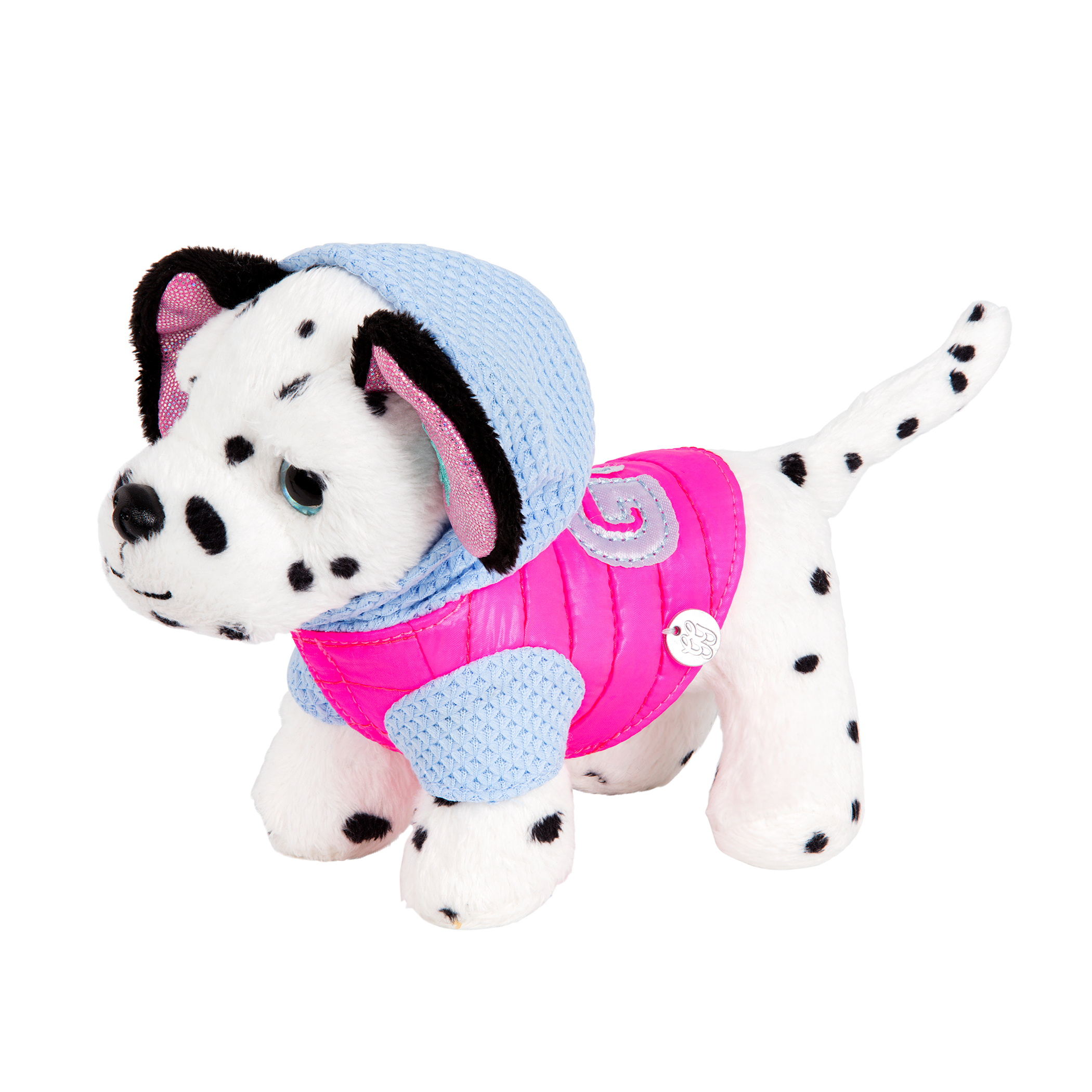 Set of three dog plushie outfits