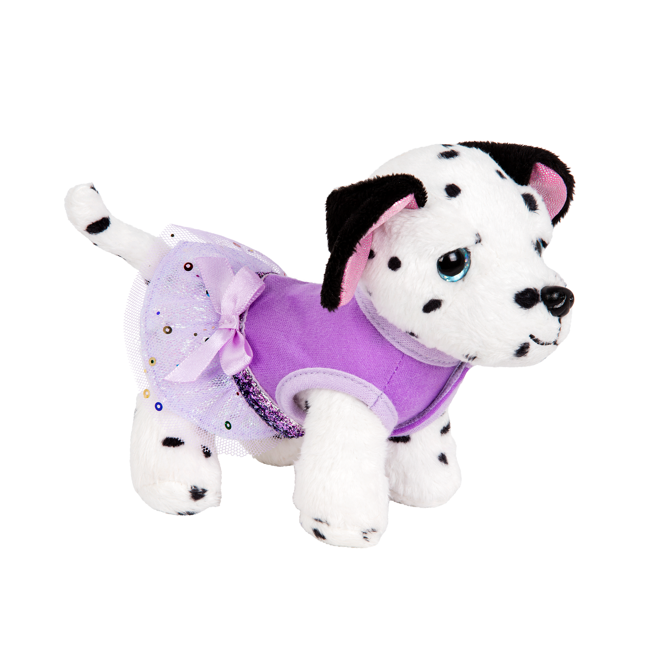 Set of three dog plushie outfits