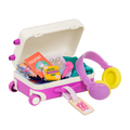 Carry-on luggage playset with travel accessories