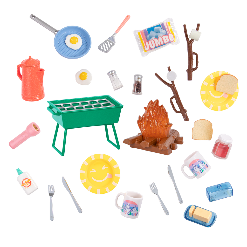 Glitter Girls Campfire Set with 14-inch Dolls Astrid & Keltie