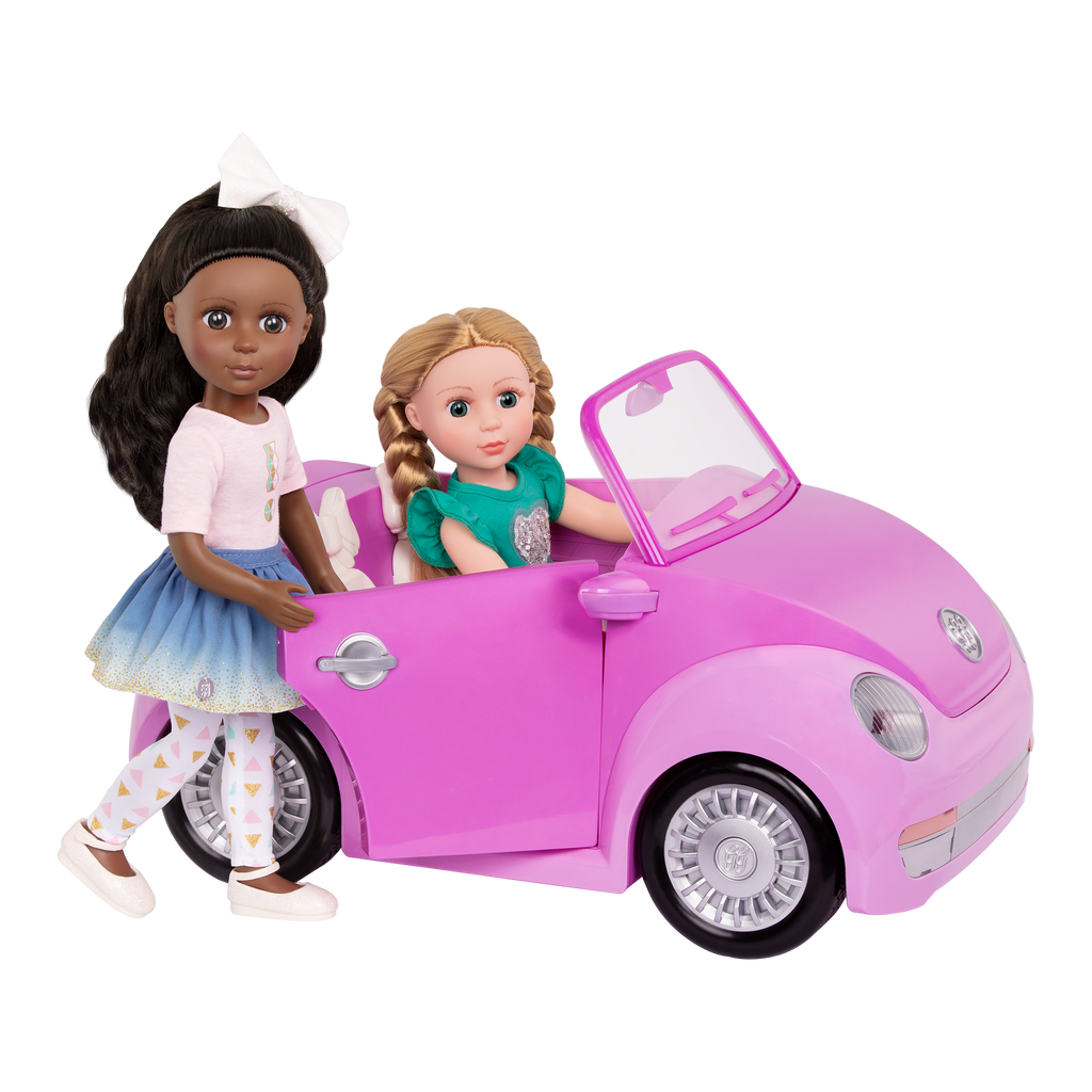 Purple toy convertible punch buggy car