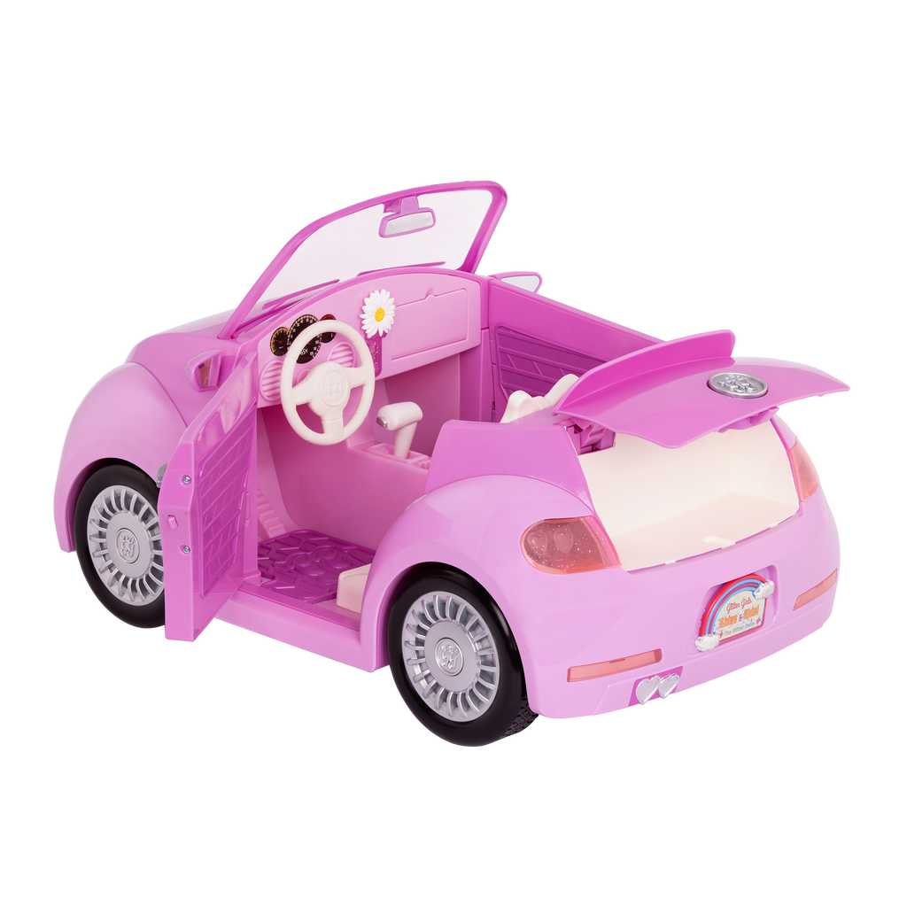 Purple toy convertible punch buggy car