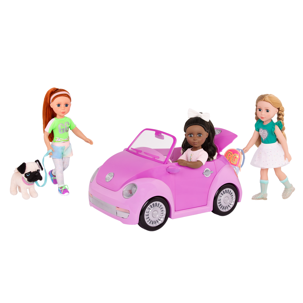 Purple toy convertible punch buggy car