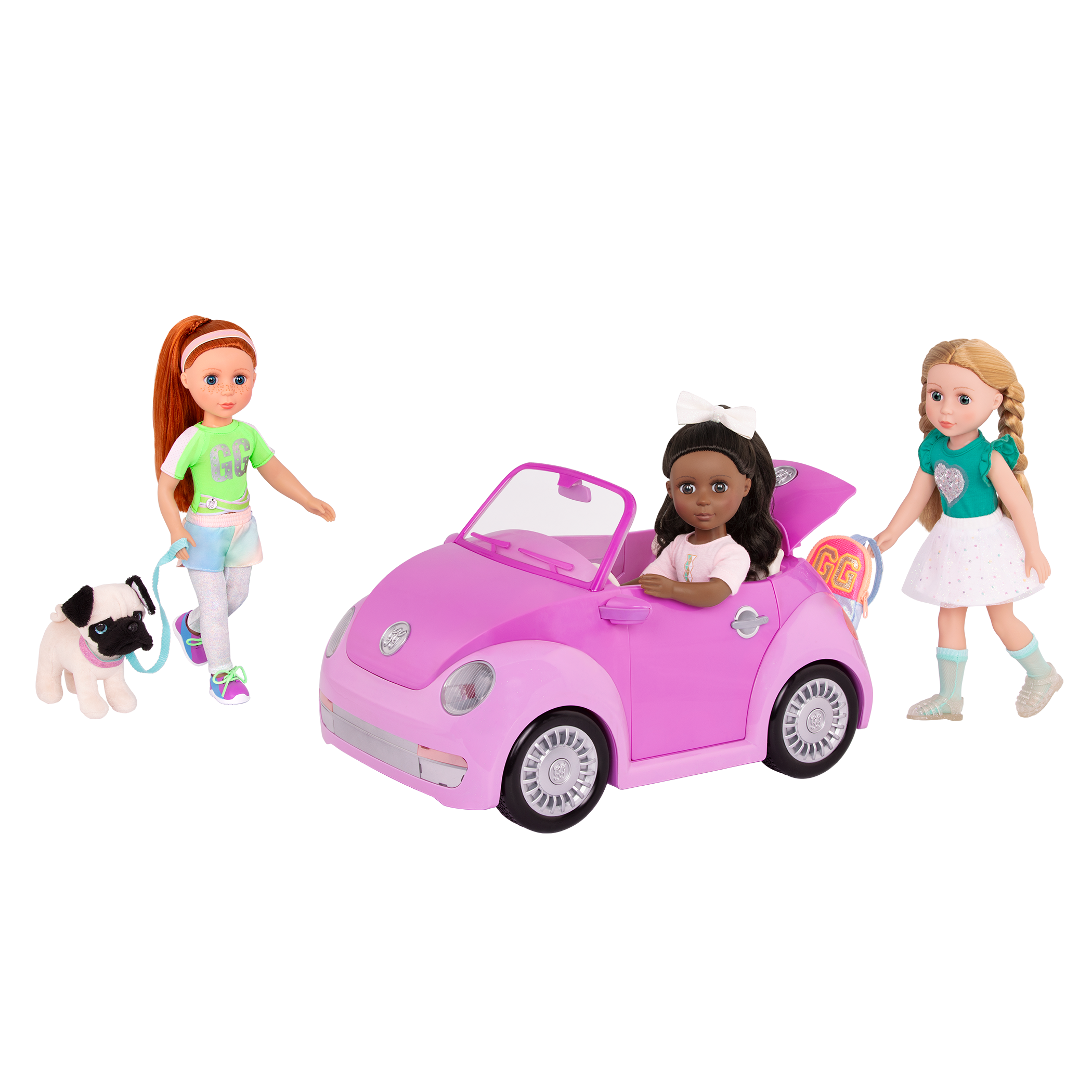 Purple toy convertible punch buggy car