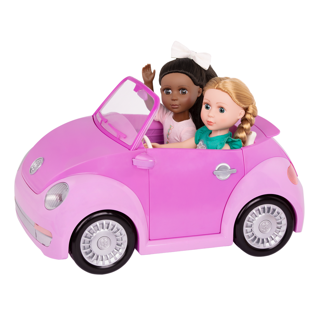 Purple toy convertible punch buggy car