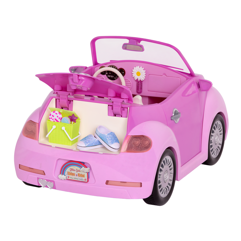 Purple toy convertible punch buggy car