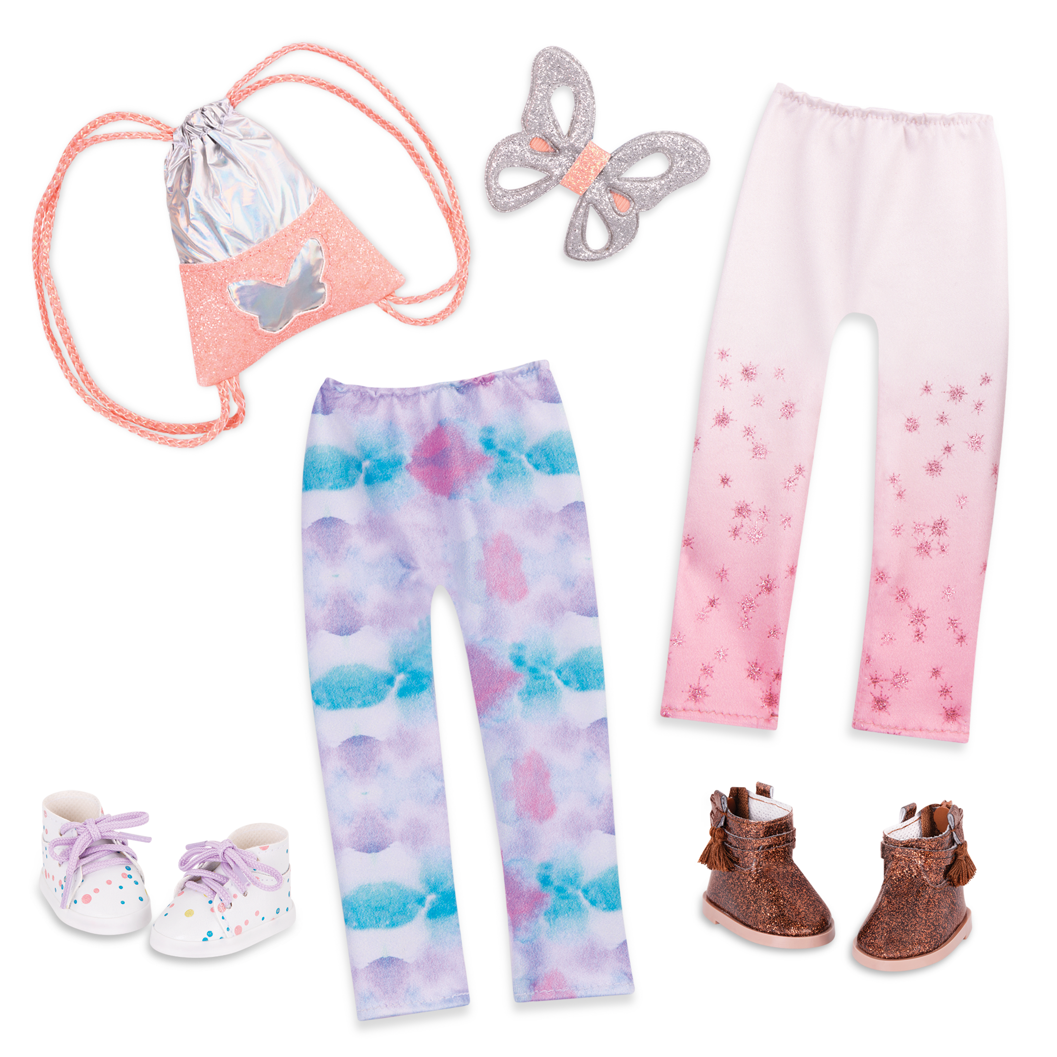 Butterfly-themed clothes for 14-inch doll