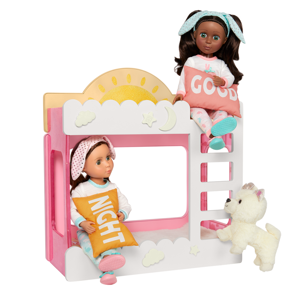 Glitter Girls pink and white bunk bed